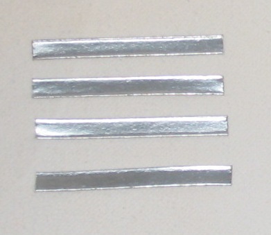 Clipstreifen silber 60 mm 2/5 Beutelverschlüsse