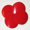 Klebescheiben rot 50 mm gewellter Rand, Siegelmarken